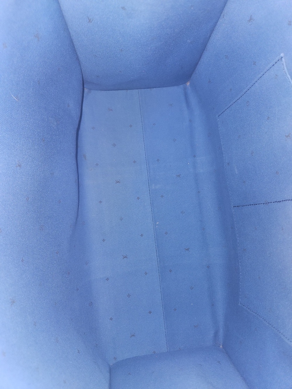 Louis Vuitton Blue and White Monogram Canvas Tote - Picture 9 of 11